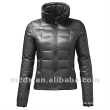 Black short duck down jacket women